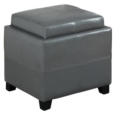 Storage Cube With Reversible Tray - Grey - Image 0