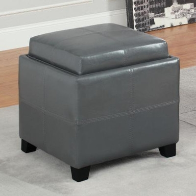 Storage Cube With Reversible Tray - Grey - Image 1