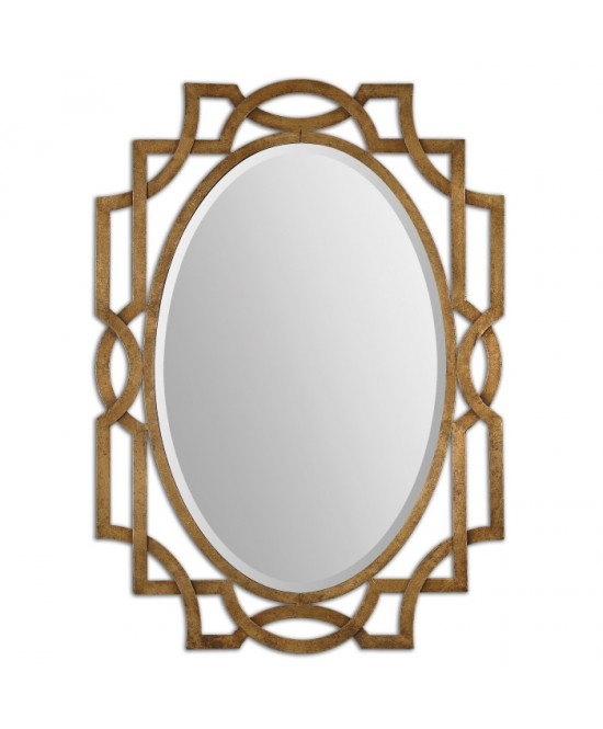 Gold Oval Accent Mirror - Image 0