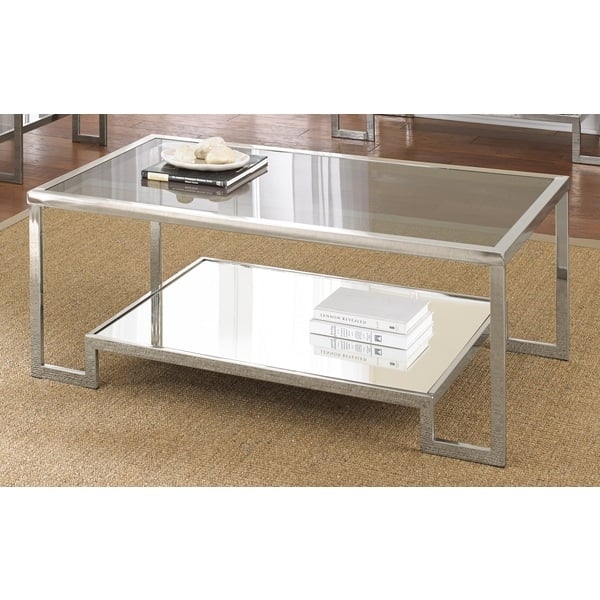 Greyson Living Cordele Chrome and Glass Coffee Table - Image 0
