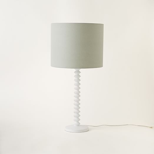 Candlestick Table Lamp - Ribbed (White) - Image 0