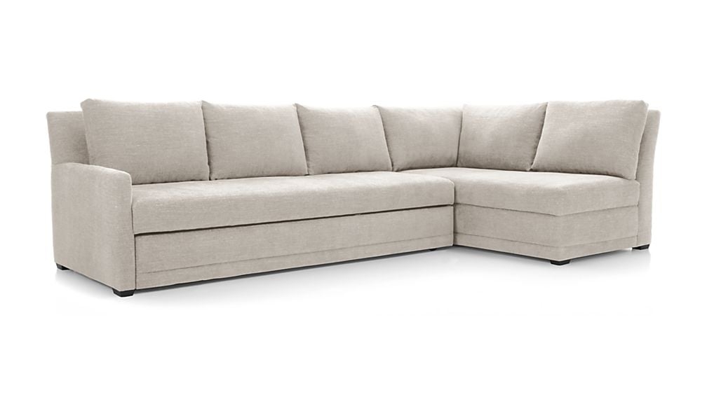 Reston 2-Piece Sleeper Sectional Sofa - Pearl - Image 0