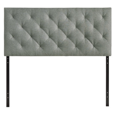 Theodore Queen Upholstered Headboard - Gray - Image 0