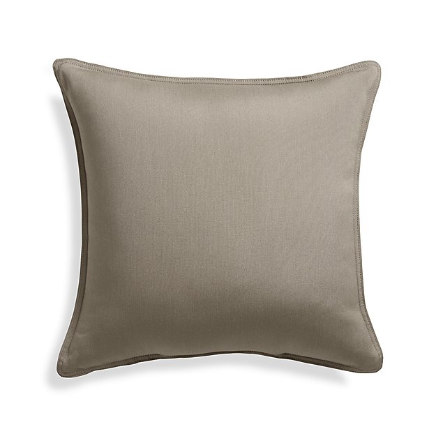 Sunbrella ® Canvas Stone 20" Sq. Outdoor Pillow - Image 0