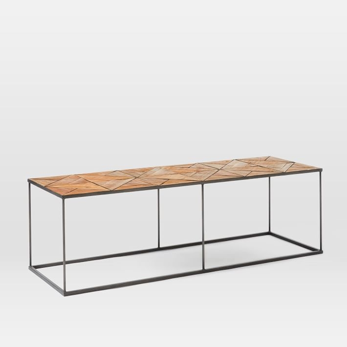 Faceted Wood Coffee Table - Image 0