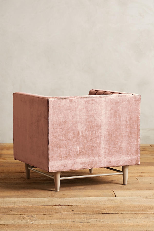 Slub Velvet Marryn Chair - Rosewood - Image 1