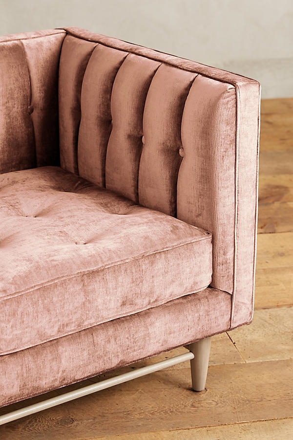 Slub Velvet Marryn Chair - Rosewood - Image 2