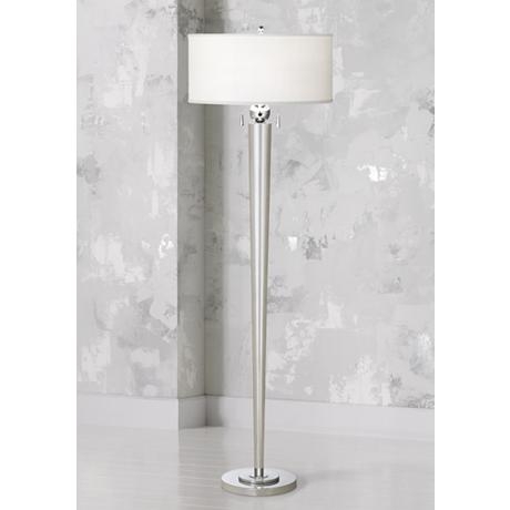 Messina Polished Steel Double Pull Floor Lamp - Image 1