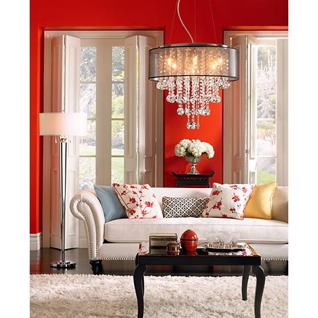 Messina Polished Steel Double Pull Floor Lamp - Image 4