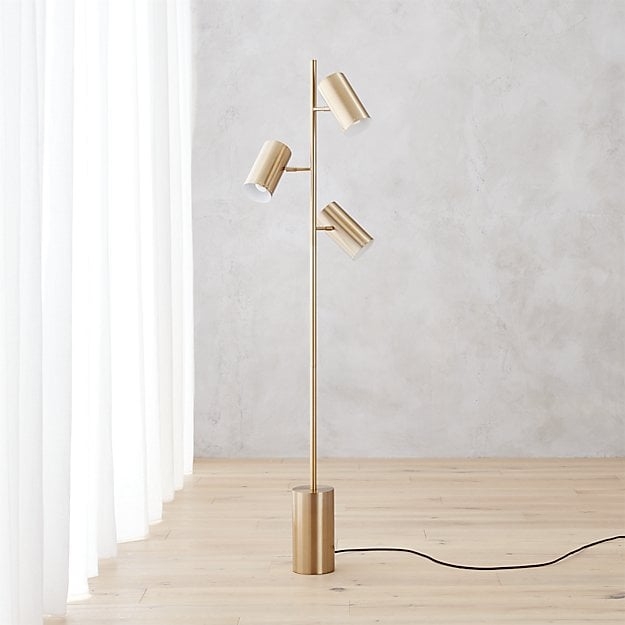 Trio Floor Lamp, Brass - Image 0