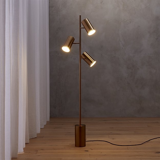 Trio Floor Lamp, Brass - Image 3