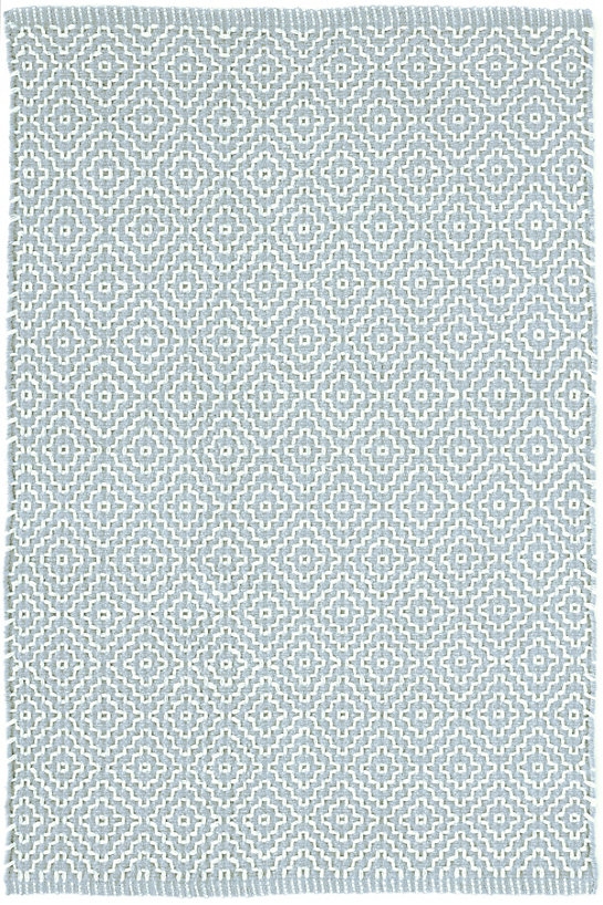 BEATRICE BLUE WOVEN COTTON RUG - 8' x 10' - Image 0