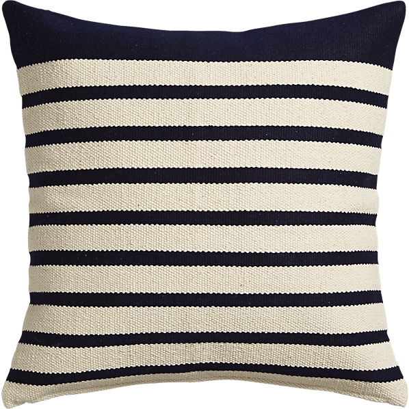 Division navy 20" pillow with feather insert - Image 0