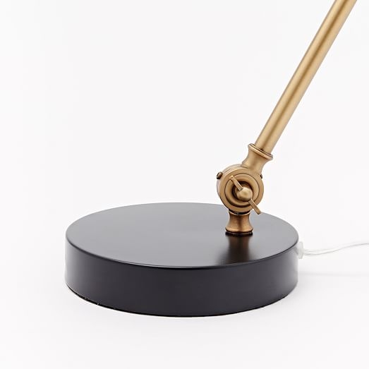 Industrial Task Table Lamp - Black + Antique Brass - Image 2