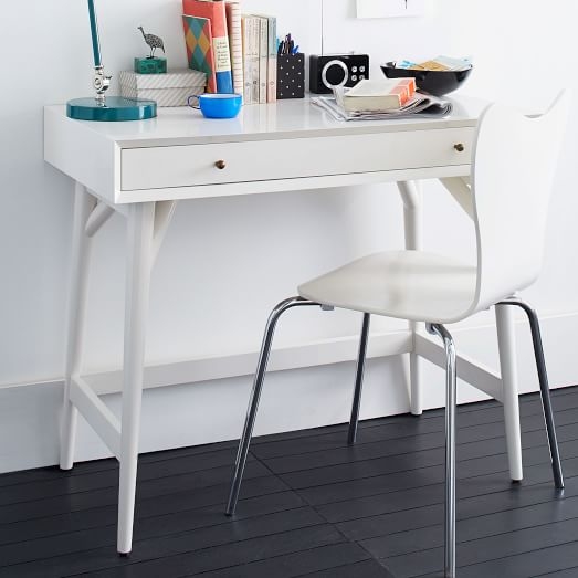 Mid-Century Mini Desk – White - Image 1
