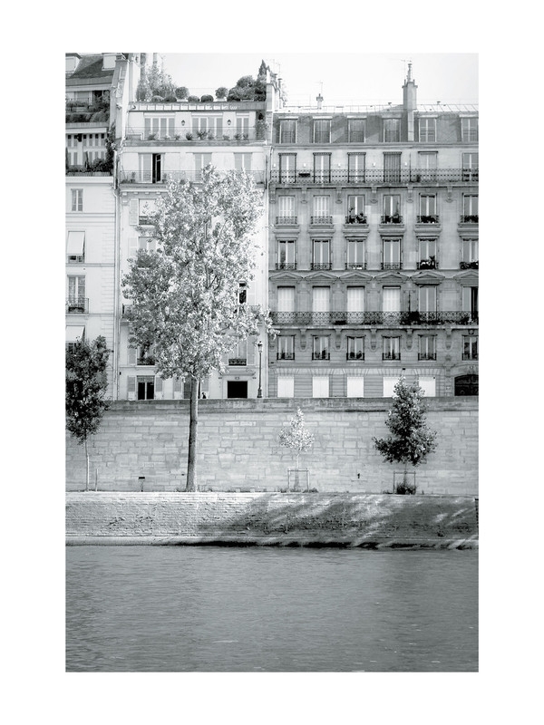 Morning Walk On The Seine - 18" x 24" - Framed - Image 0
