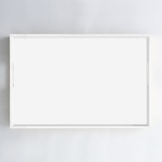 Lacquer Trays - Large Rectangle - White - Image 0