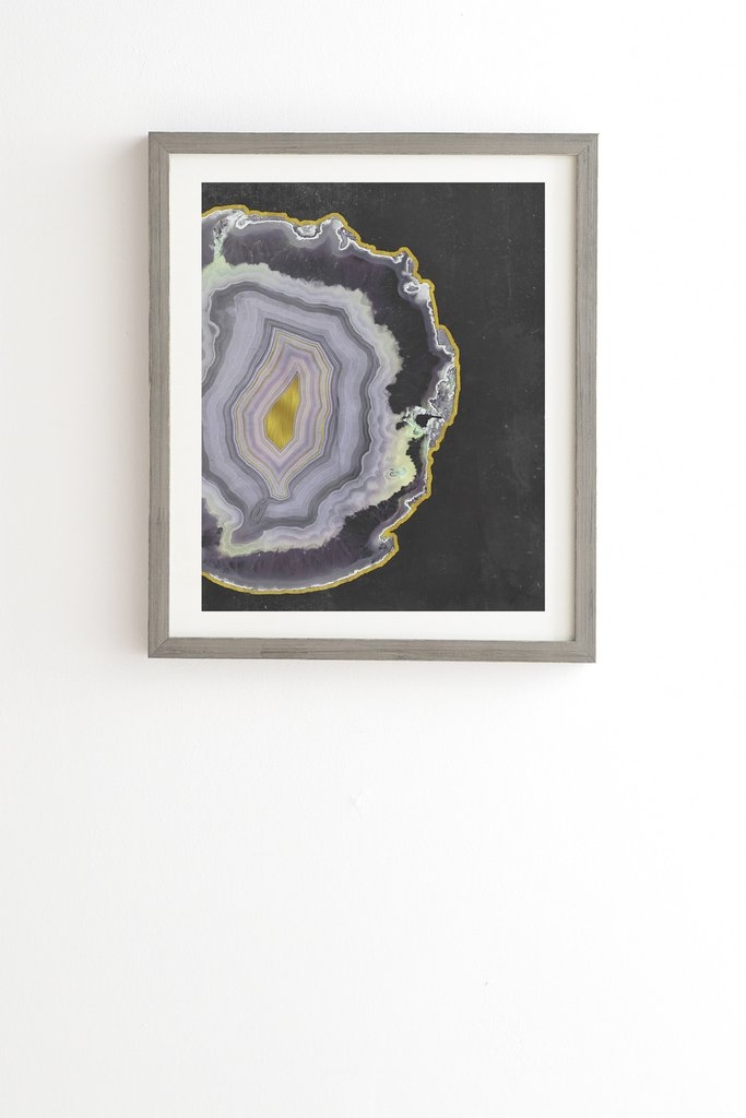 BLACK AND GOLD AGATE - Weathered Grey, 19" x 22.4" - Image 0