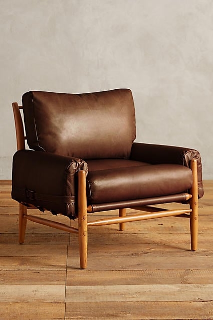 Leather Rhys Chair - Chocolate - Image 0