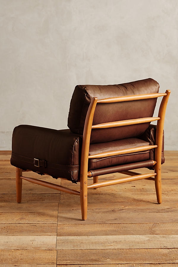 Leather Rhys Chair - Chocolate - Image 1