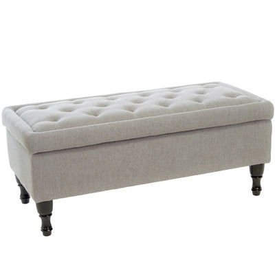 Higginbotham Upholstered Storage Ottoman - Mixed Grey - Image 0