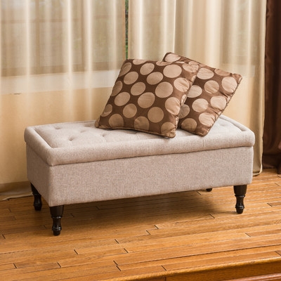 Higginbotham Upholstered Storage Ottoman - Mixed Grey - Image 1