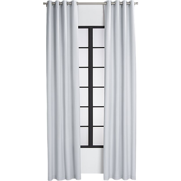 Basketweave silver grey curtain panel 48"x84" - Image 1