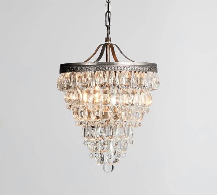 Clarissa Crystal Drop Small Round Chandelier - Small - Image 0