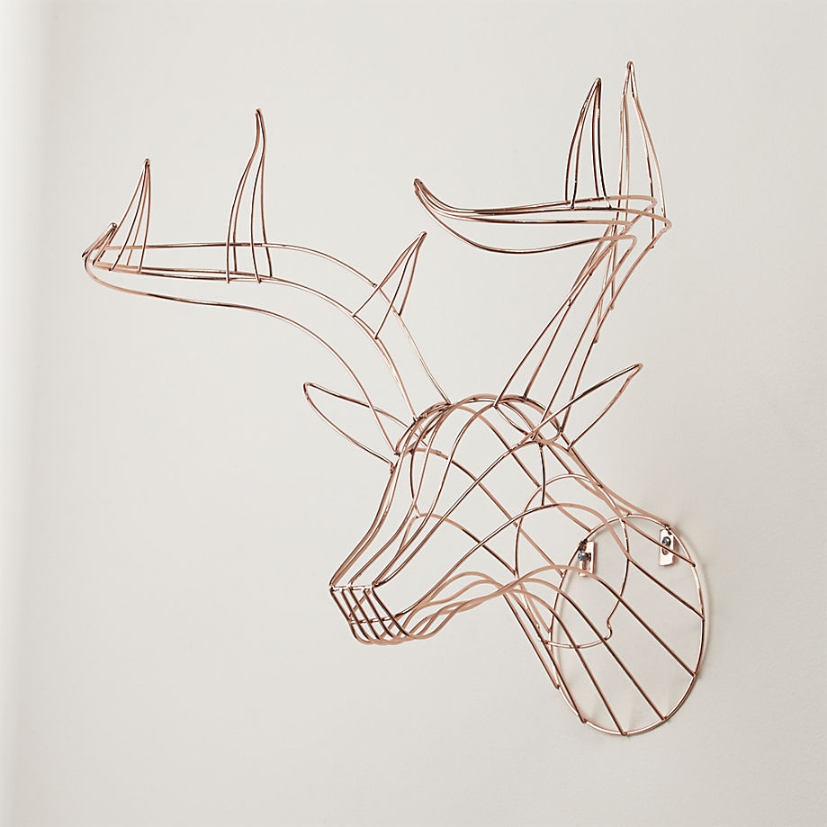 Rudy the wall hanging copper deer - Image 0