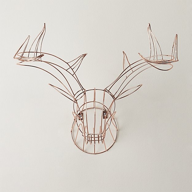 Rudy the wall hanging copper deer - Image 1