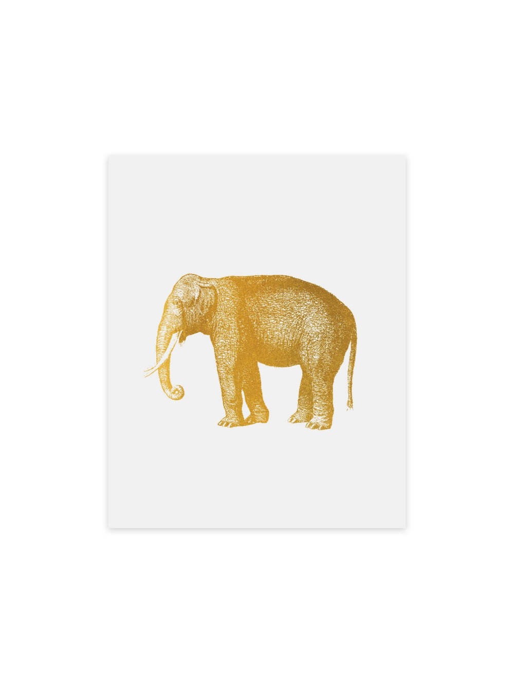 GOLDEN ELEPHANT PRINT - Unframed - Image 0
