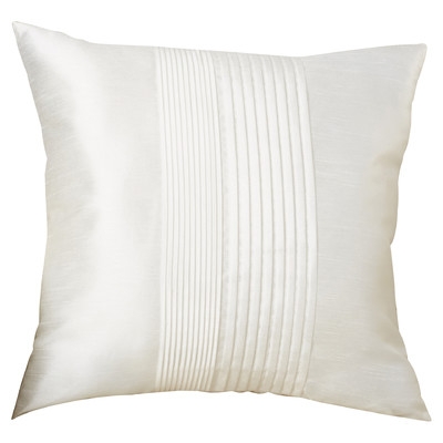 Bradshaw Pleated Throw Pillow, White - 18'' H x 18'' W - Down/Feather Fill - Image 0