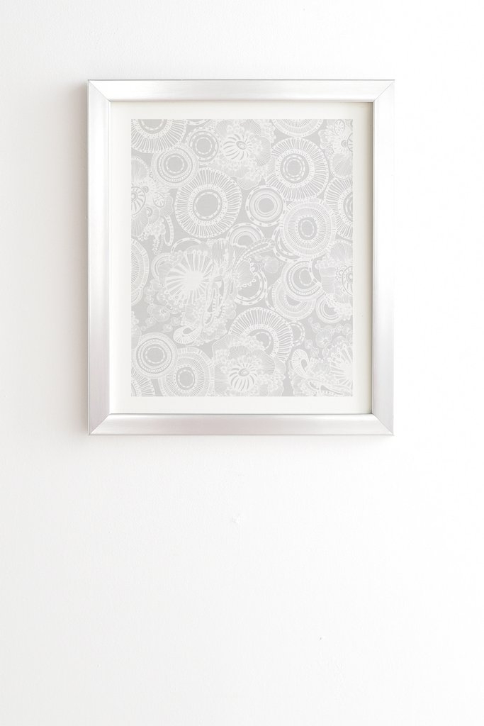 FOGGY SURF Framed (Silver) Wall Art - 11" x 13" - Image 0