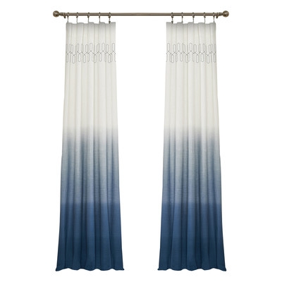 Arashi Single Curtain Panel - Indigo, 95" L - Image 0