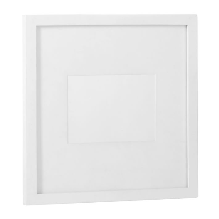 Gallery Frame, 13"x13" (5"x7"), White Lacquer - Image 0