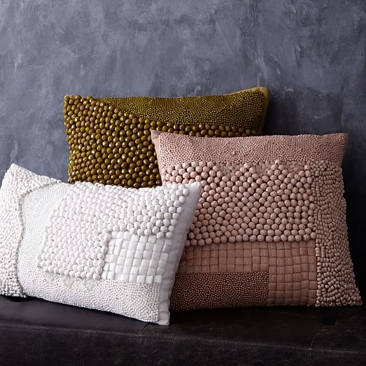 Mixed Beaded Pillow Cover - Image 1