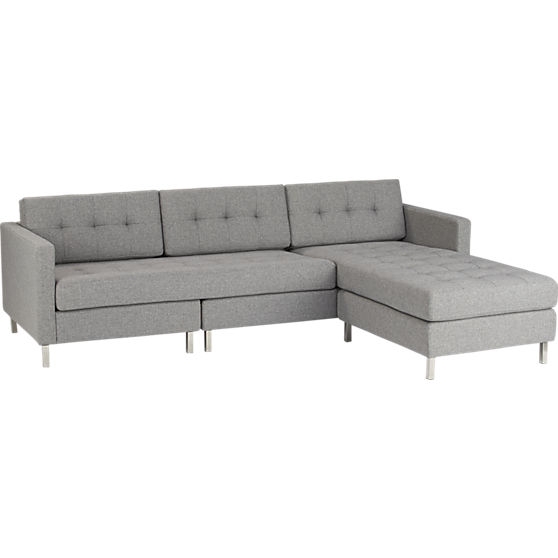 Ditto II grey sectional sofa - Taylor Grey - Image 0