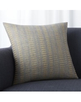 Yates Yellow-Grey Striped 18" Pillow - Feather-down insert - Image 0