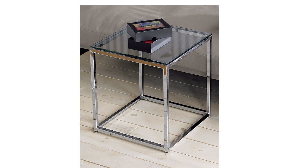 Smart table - Chrome-plated finish - 17.75"Wx17.75"Dx19"H - Image 1