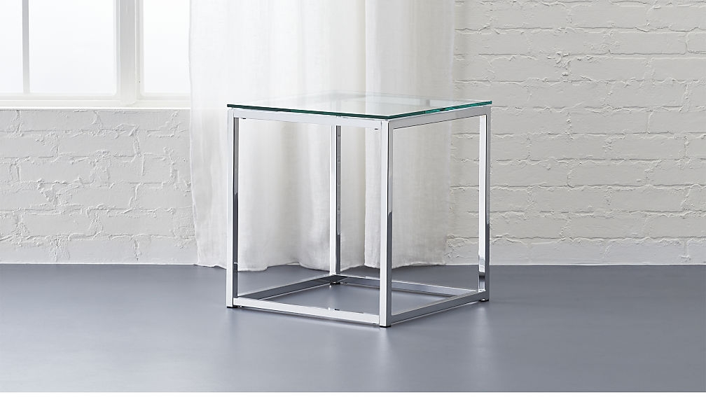 Smart table - Chrome-plated finish - 17.75"Wx17.75"Dx19"H - Image 6
