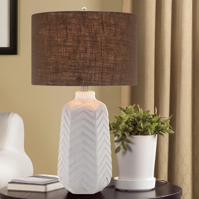 Table Lamp with Drum Shade - Image 1