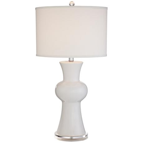 Eloise White Ceramic Table Lamp - Image 0