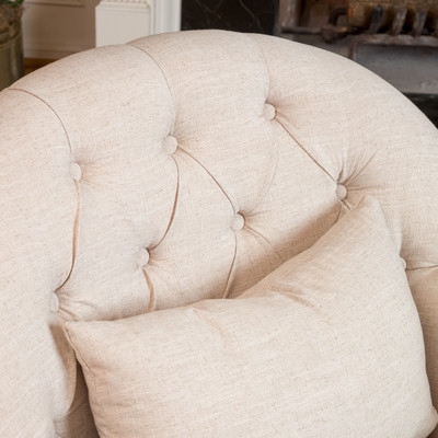 Dolores Tufted Chair - Beige - Image 4