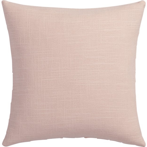 Meridian blush 16" pillow with feather-down insert - Image 1