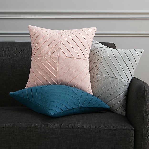 Meridian blush 16" pillow with feather-down insert - Image 2
