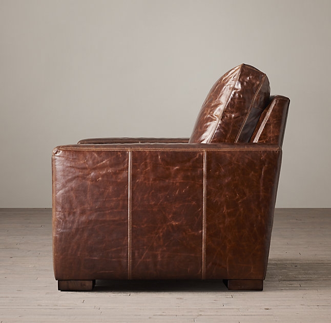 MAXWELL LEATHER RECLINER - Italian Brompton, Cocoa, Down-Feather - Image 2