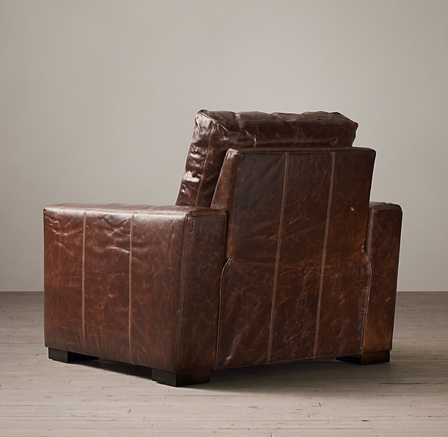 MAXWELL LEATHER RECLINER - Italian Brompton, Cocoa, Down-Feather - Image 3