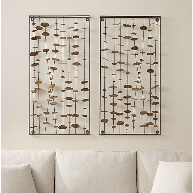 Set of 2 Chimes Metal Wall Sculptures - Image 0