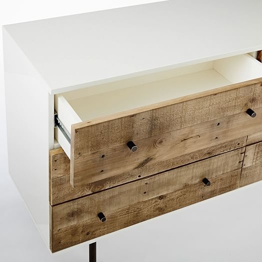 Reclaimed Wood + Lacquer 6-Drawer Dresser - Image 11