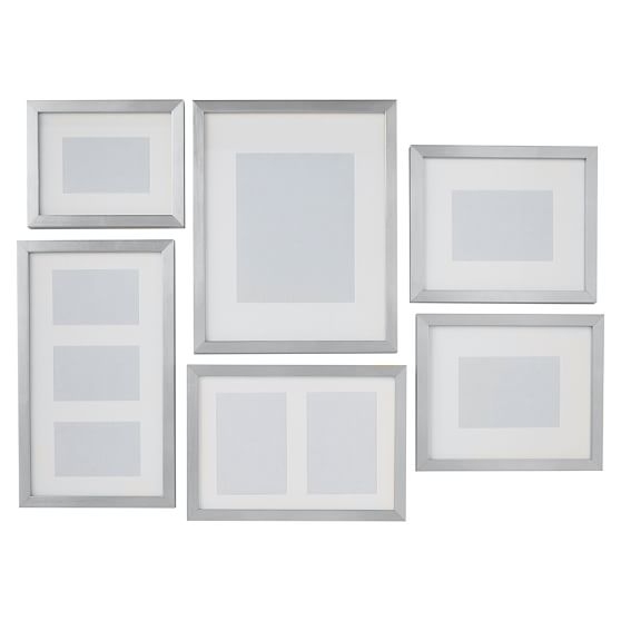 Gallery Frames, Set of 6, Metallic Silver - Image 0